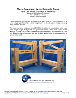 Micro Compound Lever Briquette Press