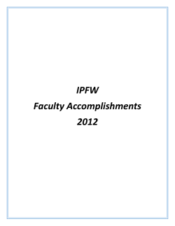 2012 Faculty Accomplishments Report