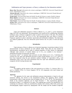 Sublimation and Vapor pressure s of heavy n