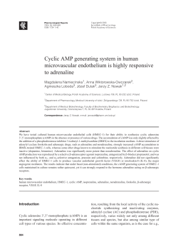 Cyclic AMP generating system in human microvascular endothelium