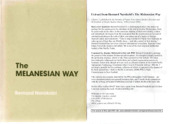 Extract from Bernard Narokobi, "The Melanesian Way"