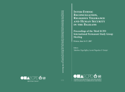 Inter-Ethnic Reconciliation, Religious Tolerance and Human