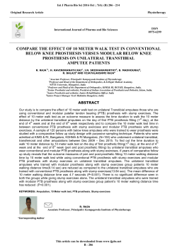 COMPARE THE EFFECT OF 10 METER WALK TEST IN