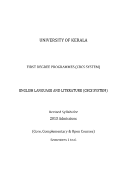 to view the B. A. English Language and Literature Syllabus
