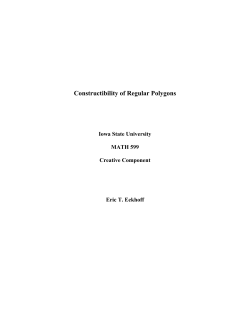 Constructibility of Regular Polygons