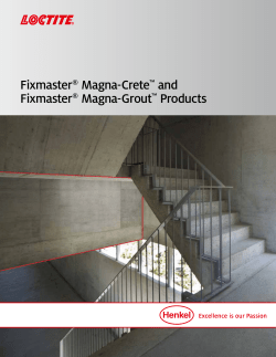 Fixmaster&reg; Magna-Crete&trade; and Fixmaster&reg; Magna