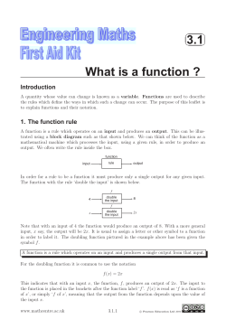 3.1 What is a function