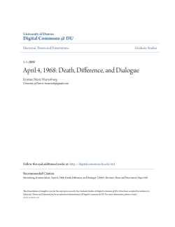 April 4, 1968: Death, Difference, and Dialogue