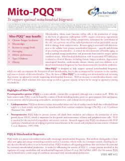 Mito-PQQ&trade; - Designs for Health
