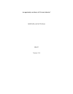 An opportunity cost theory of US treaty behavior