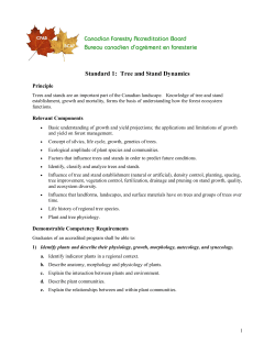 Standard 1 - Canadian Forestry Accreditation Board
