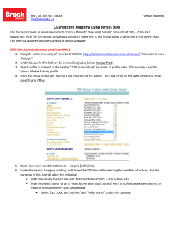 Quantitative Mapping using census data