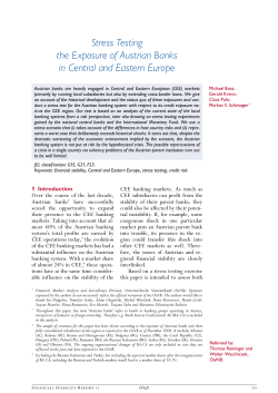 Financial Stability Report 13 - Stress Testing the Exposure of