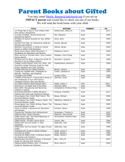 Parent Book List