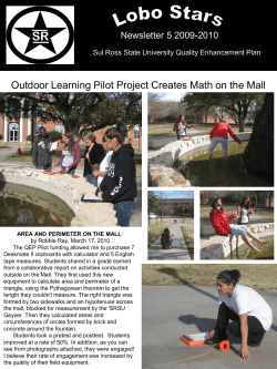 Outdoor Learning Pilot Project Creates Math on the Mall