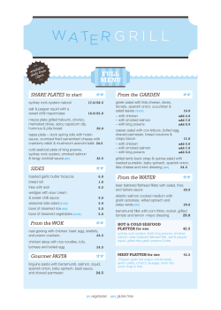 View Menu - Watergrill Cronulla