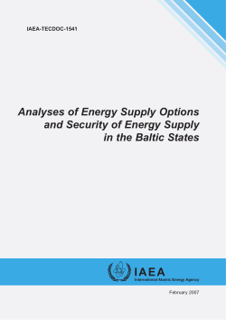 Analyses of Energy Supply Options and Security
