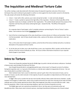 The Inquisition and Medieval Torture Cube Intro to Torture