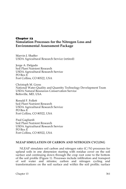 Simulation Processes for the Nitrogen Loss and Environmental
