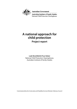 a national approach for child protection