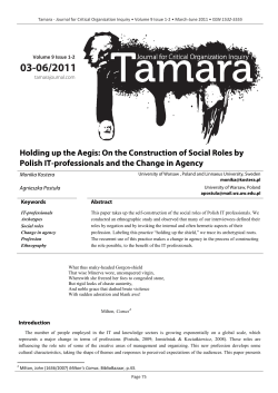 On the Construction of Social Roles by Polish IT