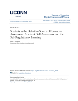 Students as the Definitive Source of Formative Assessment