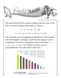 The sum of the first five square numbers and the sum of the first 10