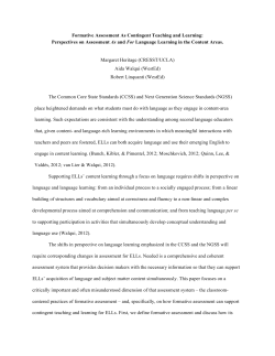 Assessment as contingent learning