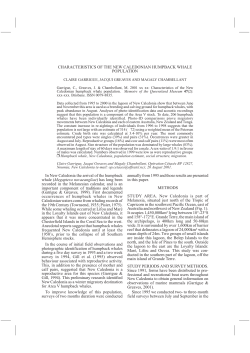 Garrigue C., Greaves J. and Chambellant M. 2001. Characteristics of