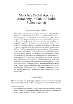 Modeling Partial Agency Autonomy in Public