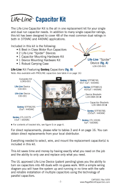 Life-Line Capacitor Kit