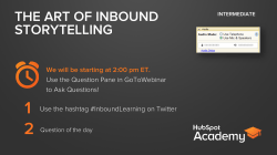 THE ART OF INBOUND STORYTELLING