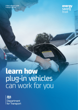 How Plug-in vehicles can work for you