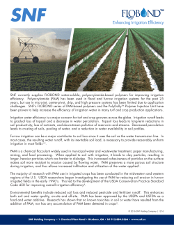 FLOBOND&trade; for Irrigation Efficiency
