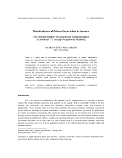 Globalization and Cultural Imperialism in Jamaica