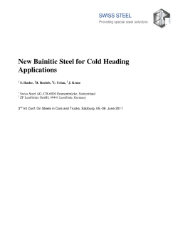 New bainitic steel for cold heading applications