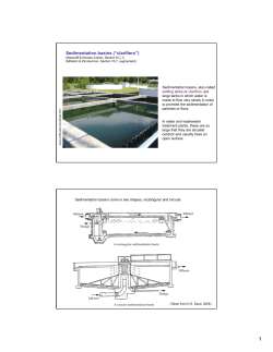 Sedimentation basins (&ldquo;clarifiers&rdquo;)