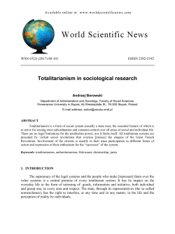 Totalitarianism in sociological research