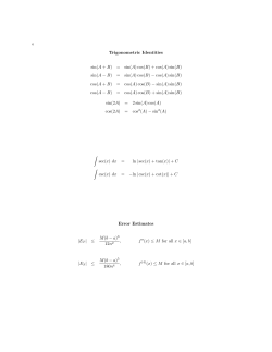 sin(B) cos(A + B) - UC Davis Mathematics