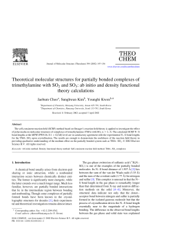 Theoretical molecular structures for partially bonded complexes of