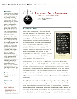 Broadside Press Collection Finding Aid