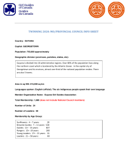 Guyana Fact Sheet - Girl Guides of Canada.