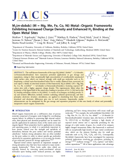 M2(m‑dobdc) (M = Mg, Mn, Fe, Co, Ni) Metal