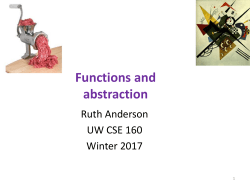 lecture slides about functions