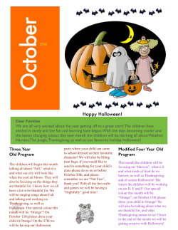 October Newsletter - Green Door Preschool!
