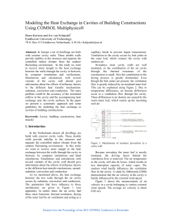 Modeling the Heat Exchange in Cavities of Building
