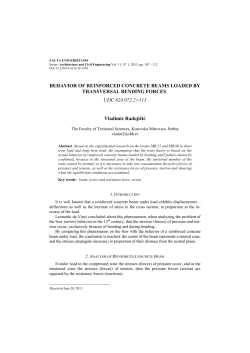BEHAVIOR OF REINFORCED CONCRETE BEAMS