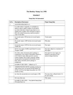 The Bombay Stamp Act, 1958 Schedule I - Sa-Dhan