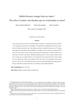 Bullied because younger than my mates? The effect of relative and