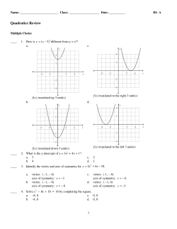 ExamView - Quadratic Review.tst